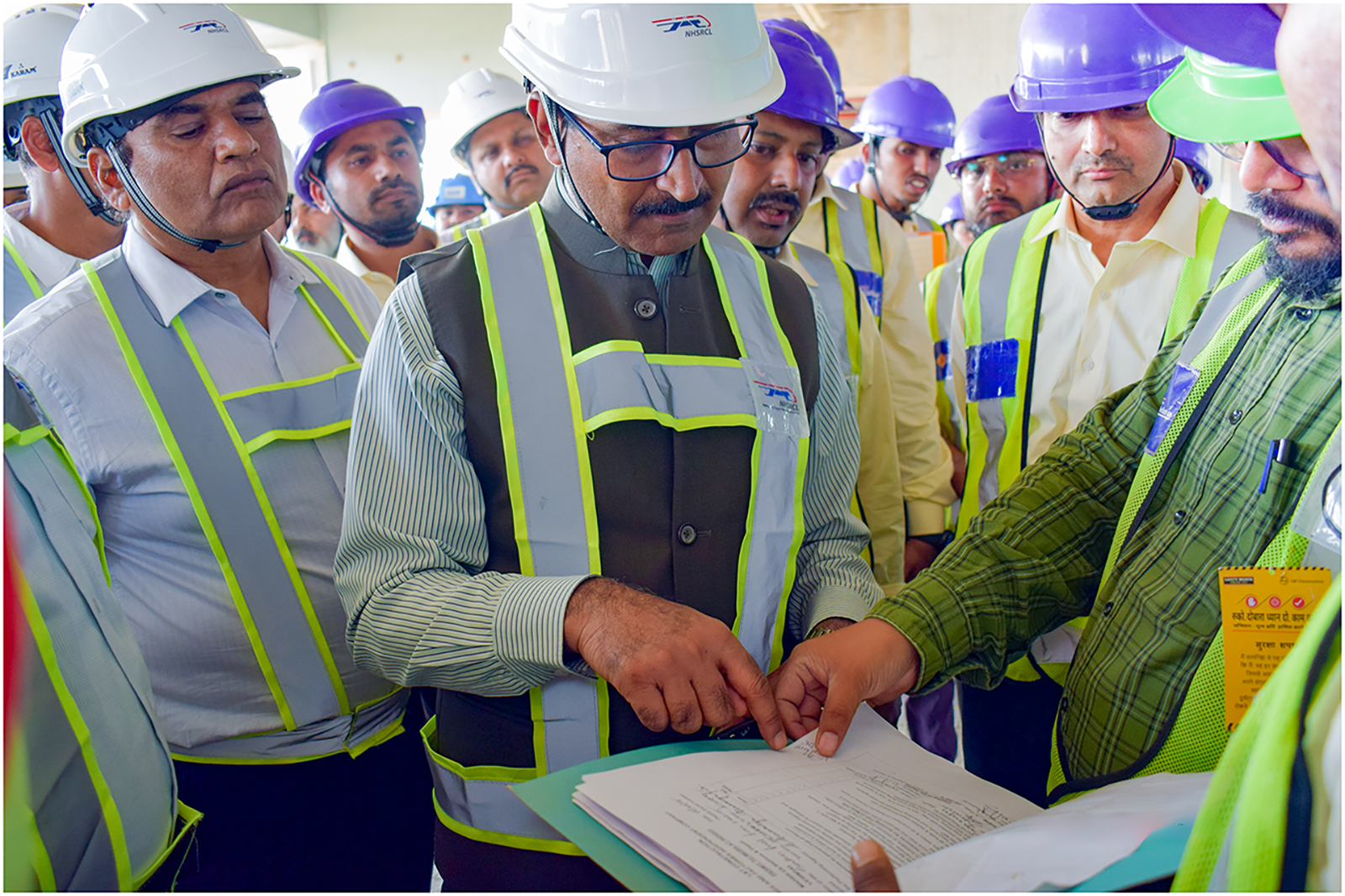 Shri Vivek Kumar Gupta, MD/NHSRCL visited various construction sites in Vadodara and Anand on February 19, 2025